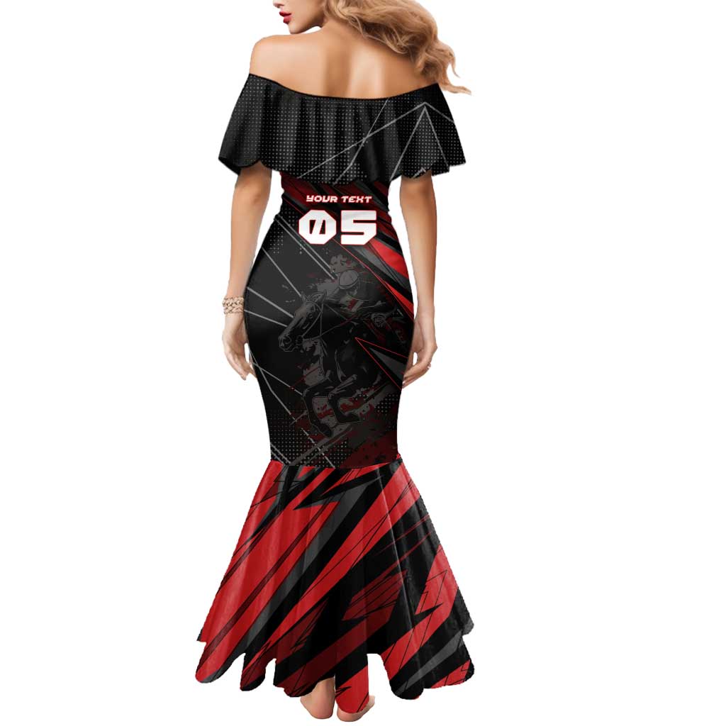 Custom Horse Racing Mermaid Dress Giddy Up