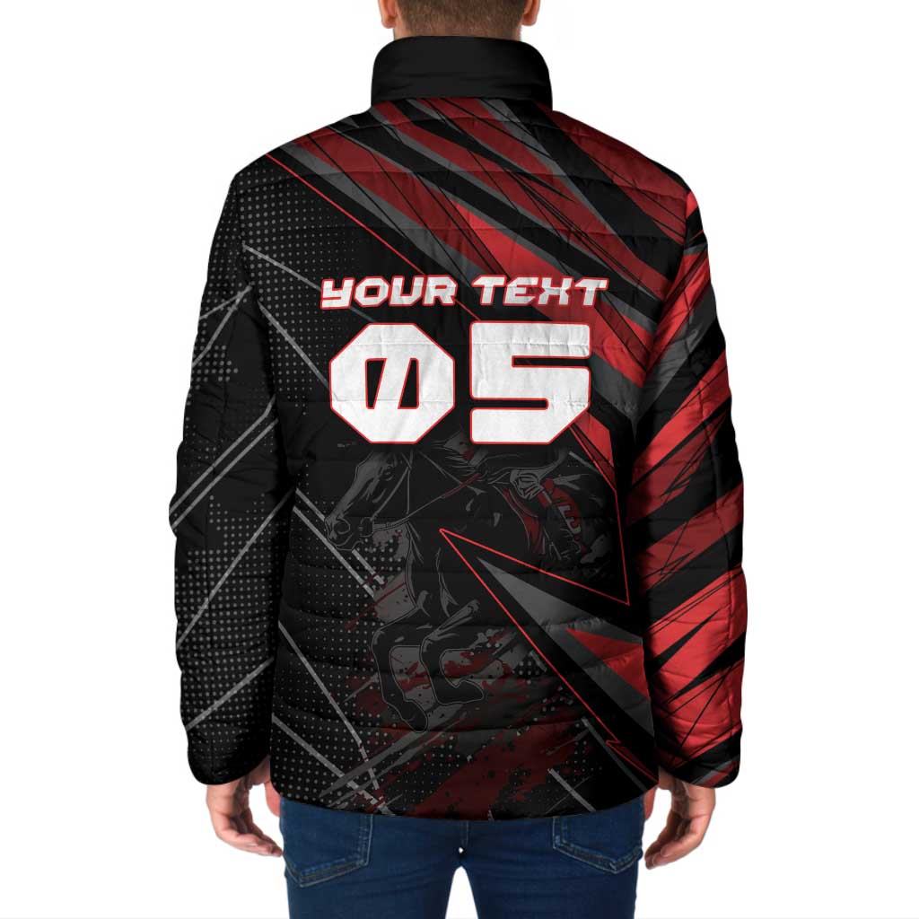 Custom Horse Racing Padded Jacket Giddy Up