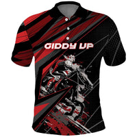 Custom Horse Racing Polo Shirt Giddy Up