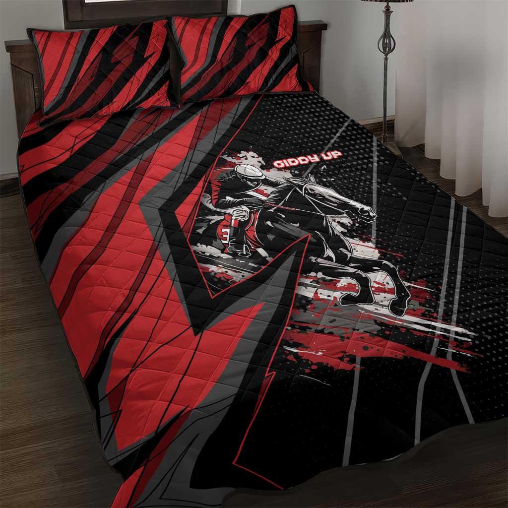 Horse Racing Quilt Bed Set Giddy Up