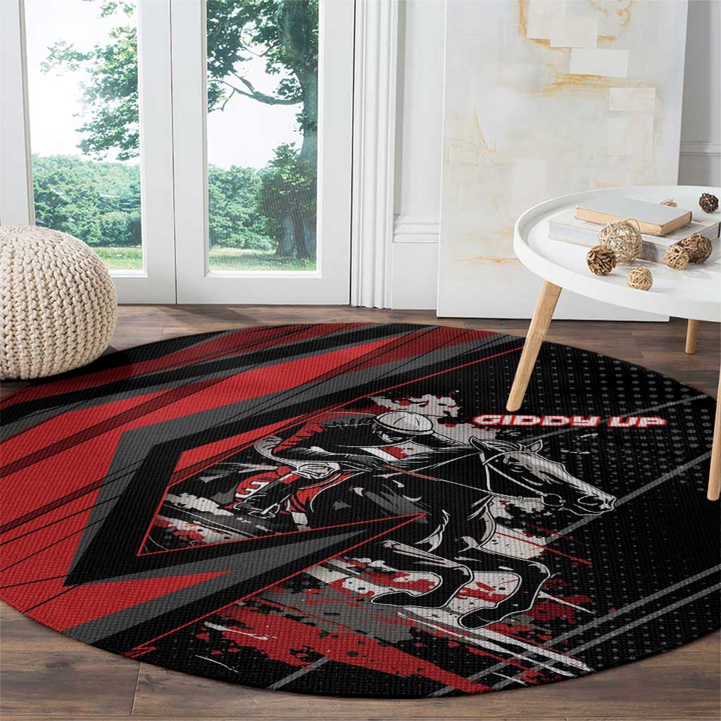 Horse Racing Round Carpet Giddy Up