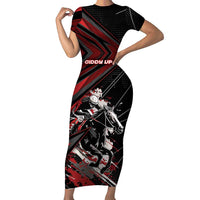 Custom Horse Racing Short Sleeve Bodycon Dress Giddy Up