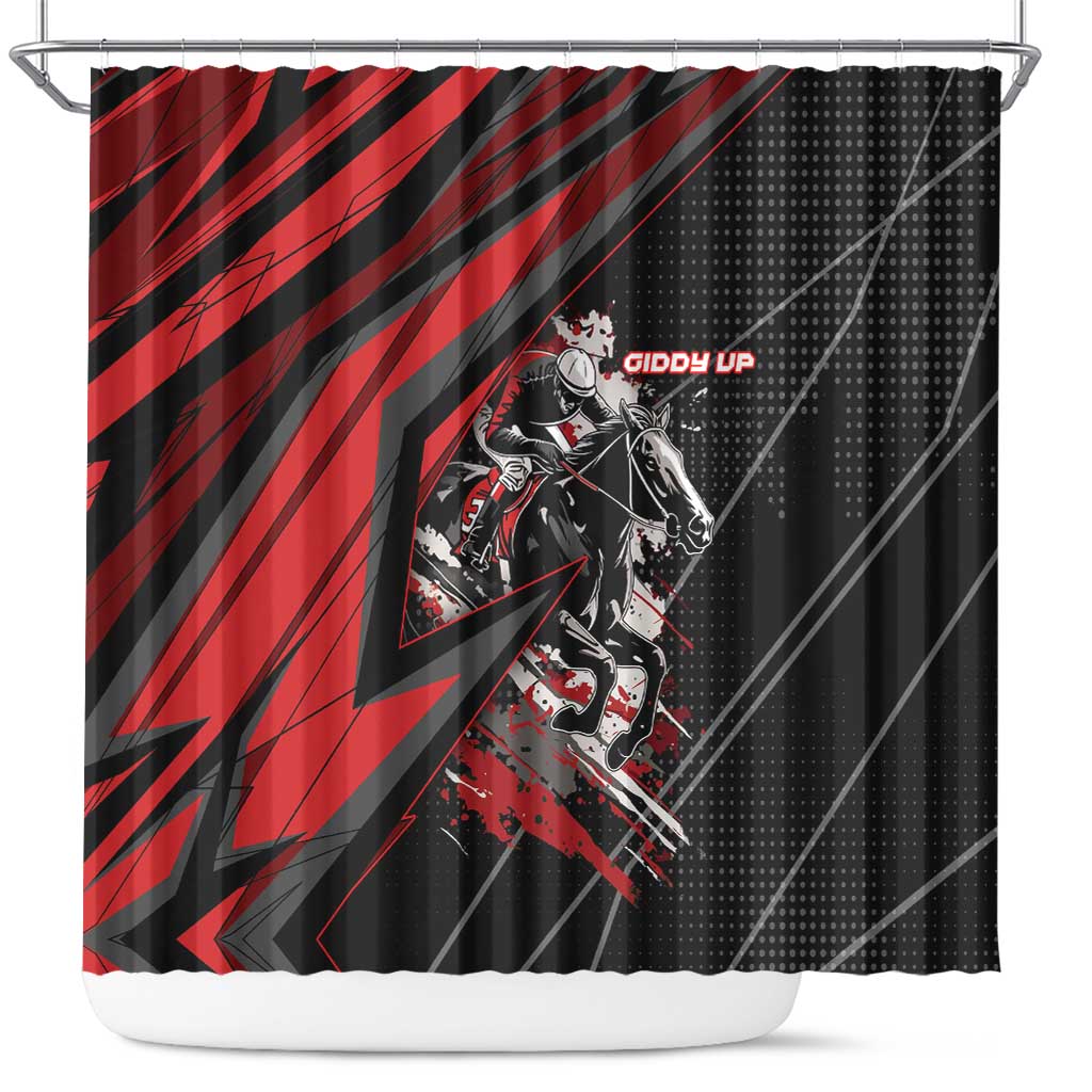 Horse Racing Shower Curtain Giddy Up