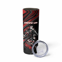 Custom Horse Racing Skinny Tumbler Giddy Up