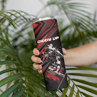 Custom Horse Racing Skinny Tumbler Giddy Up