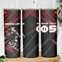 Custom Horse Racing Skinny Tumbler Giddy Up
