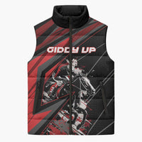Custom Horse Racing Sleeveless Puffer Jacket Giddy Up