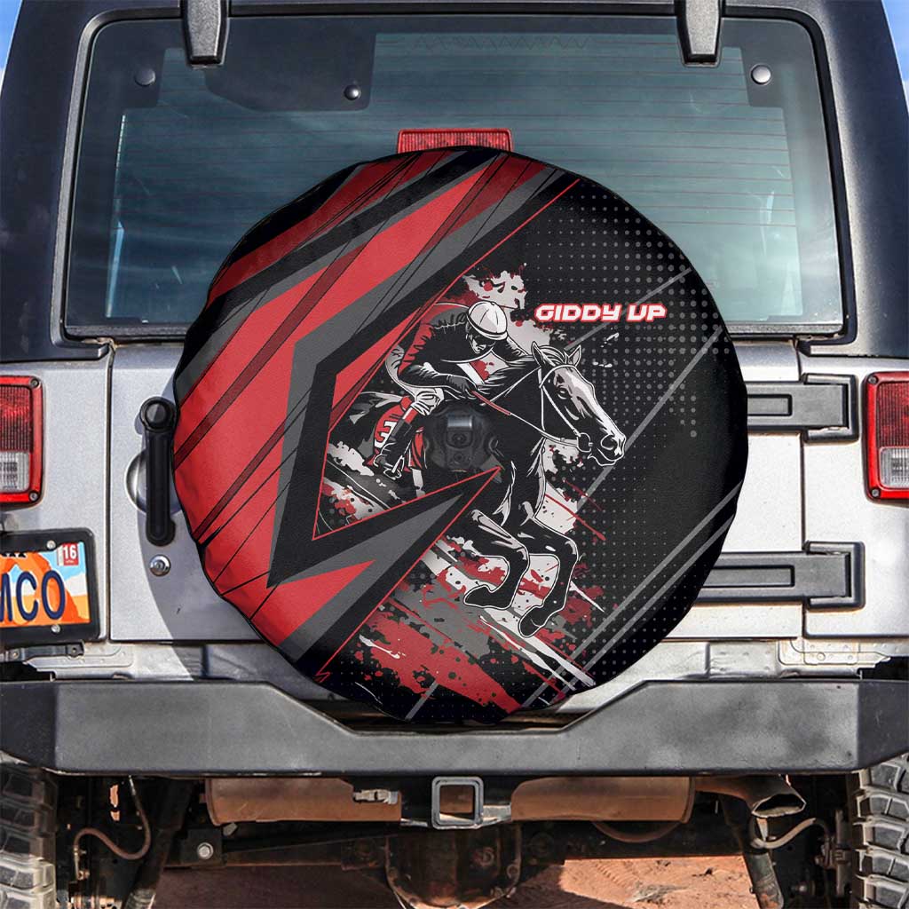 Horse Racing Spare Tire Cover Giddy Up