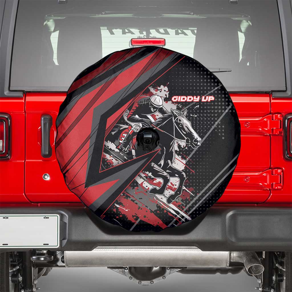 Horse Racing Spare Tire Cover Giddy Up