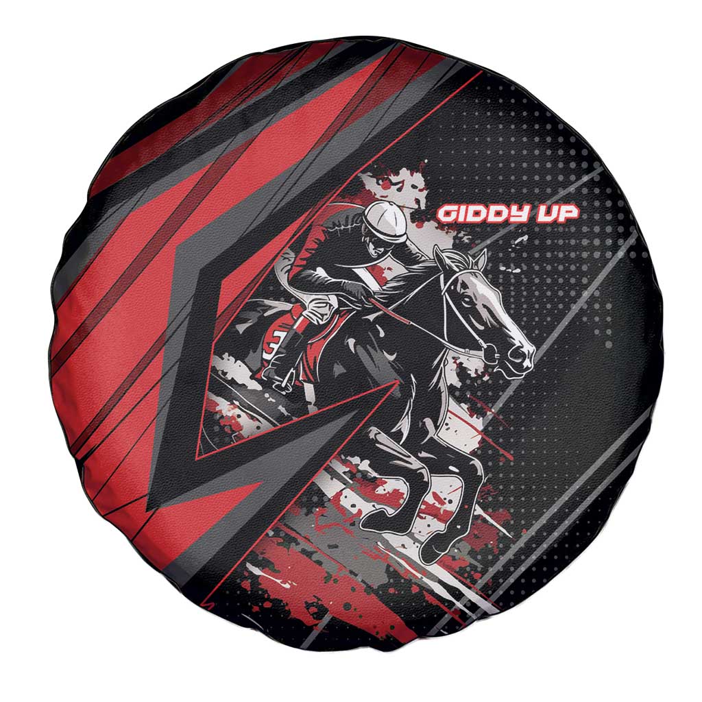 Horse Racing Spare Tire Cover Giddy Up