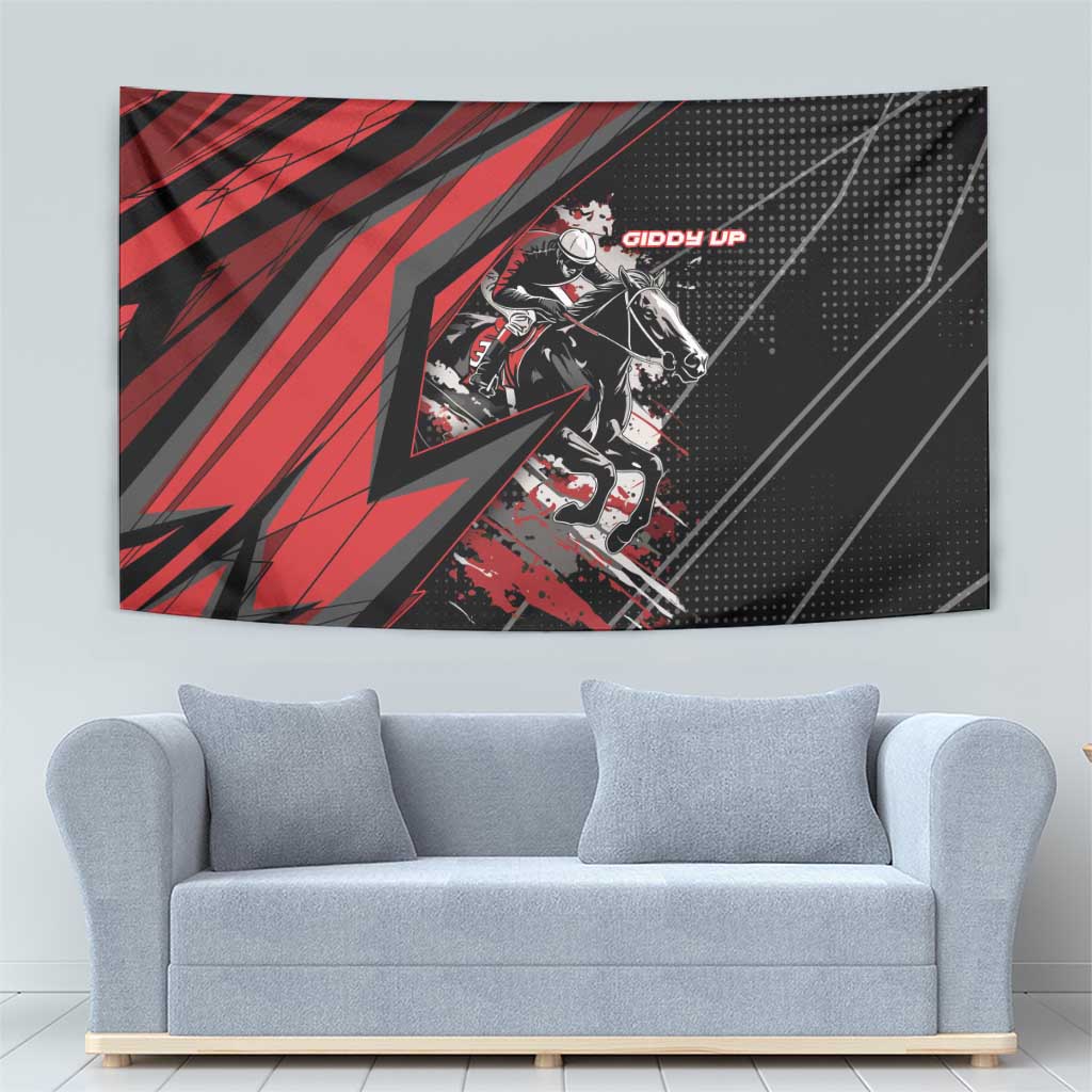 Horse Racing Tapestry Giddy Up