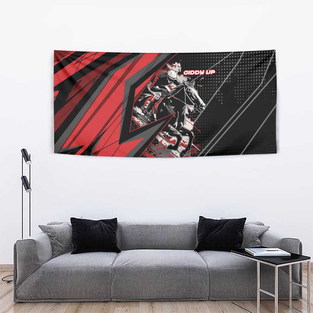 Horse Racing Tapestry Giddy Up