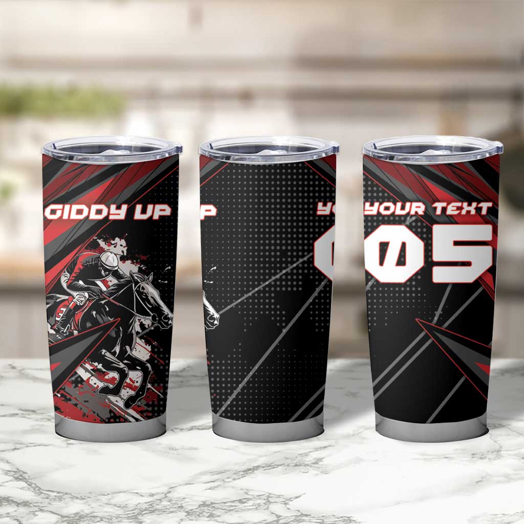 Custom Horse Racing Tumbler Cup Giddy Up