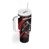 Custom Horse Racing Tumbler With Handle Giddy Up