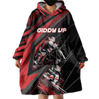 Custom Horse Racing Wearable Blanket Hoodie Giddy Up