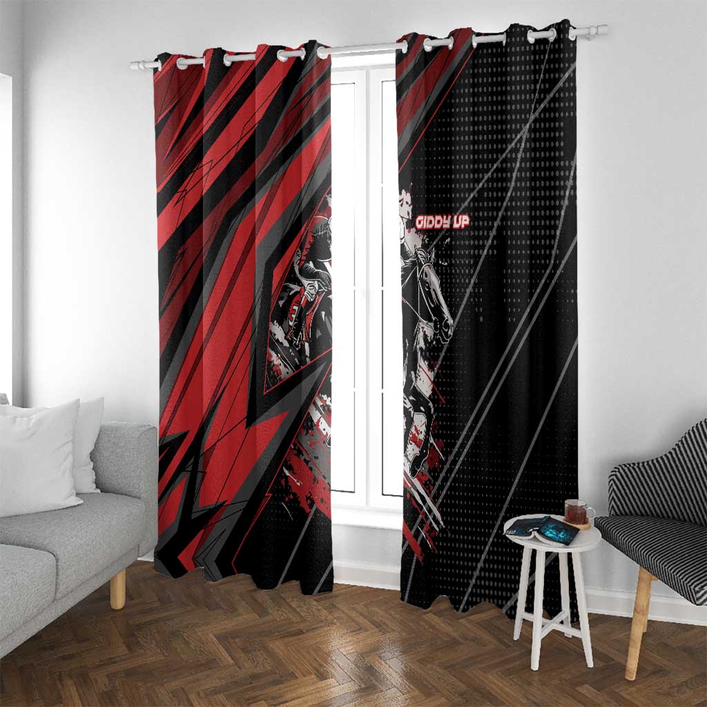 Horse Racing Window Curtain Giddy Up