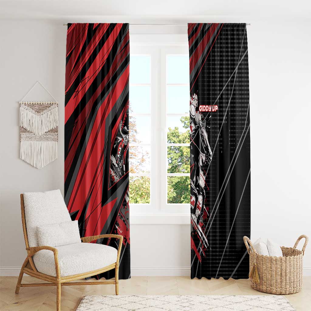 Horse Racing Window Curtain Giddy Up