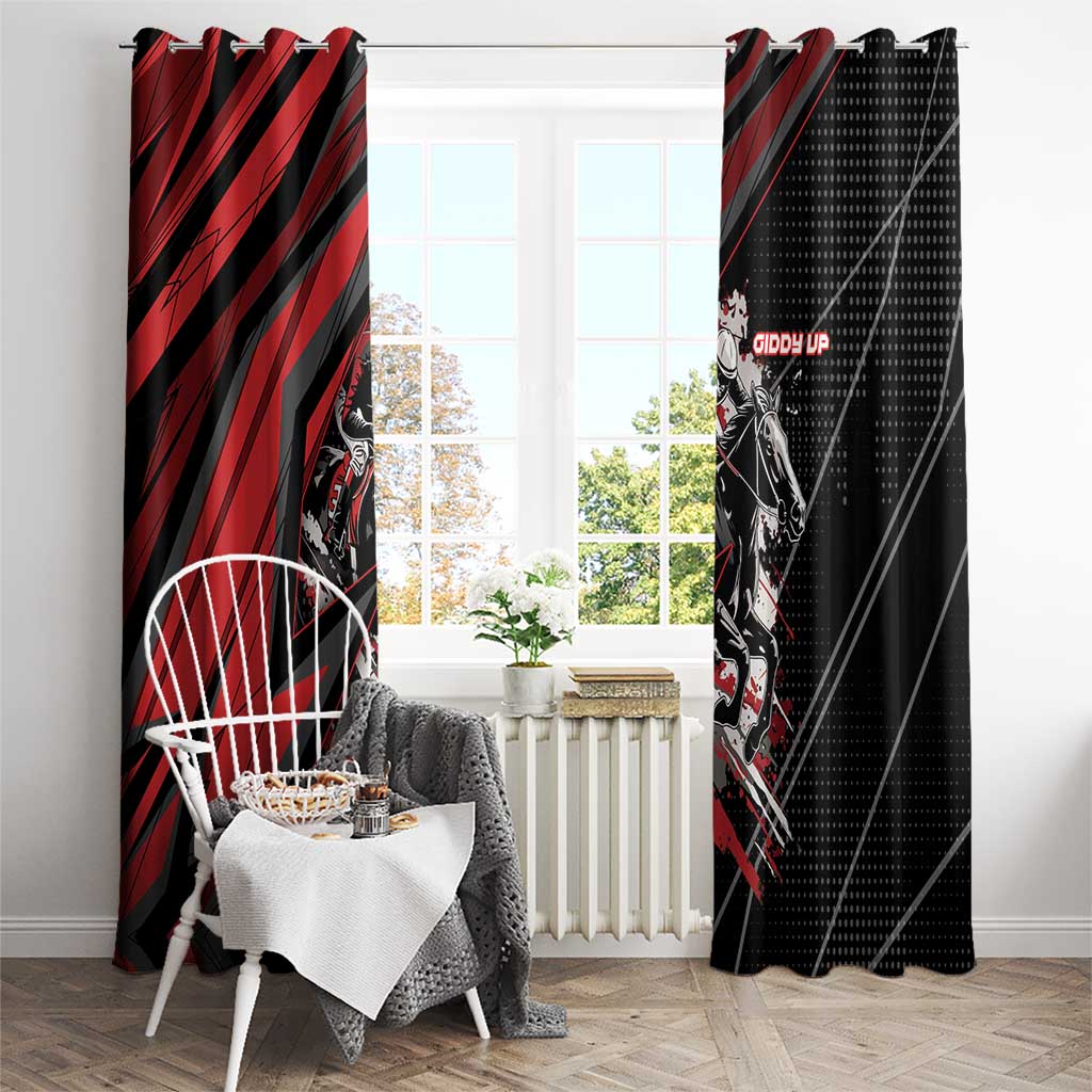 Horse Racing Window Curtain Giddy Up
