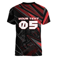 Custom Horse Racing Women V-Neck T-Shirt Giddy Up