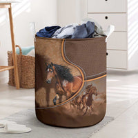 Horse Racing Laundry Basket Royal Race Leather Effect