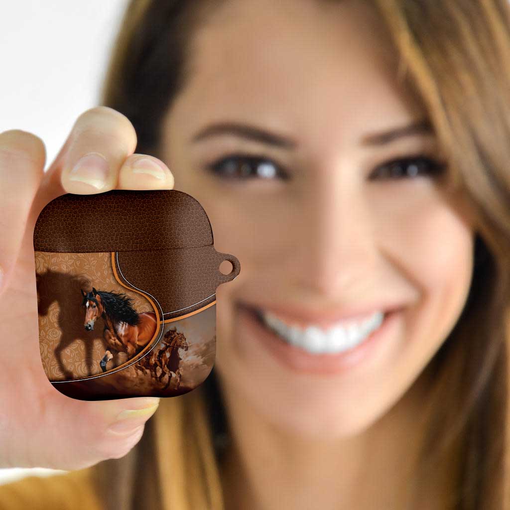 Horse Racing AirPods Case Royal Race Leather Effect