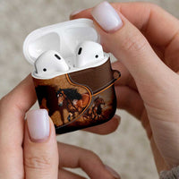 Horse Racing AirPods Case Royal Race Leather Effect