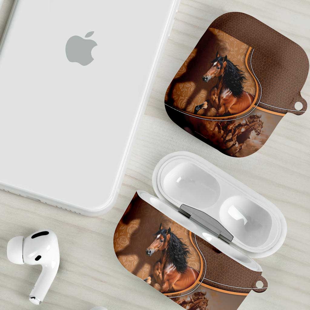 Horse Racing AirPods Case Royal Race Leather Effect