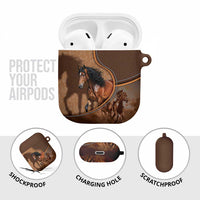 Horse Racing AirPods Case Royal Race Leather Effect