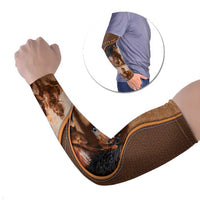 Personalized Horse Racing Arm Sleeves Royal Race Leather Effect