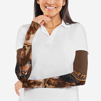 Personalized Horse Racing Arm Sleeves Royal Race Leather Effect