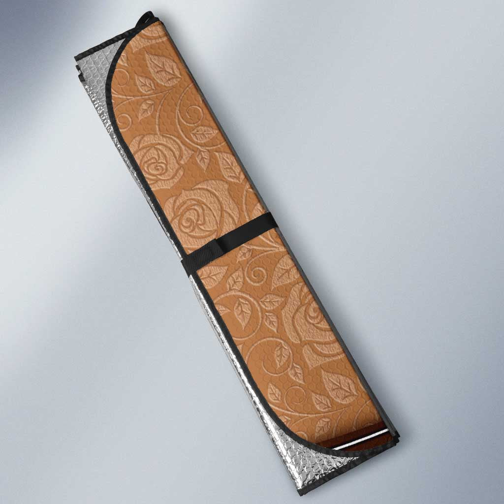 Horse Racing Auto Sun Shade Royal Race Leather Effect