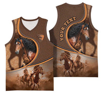 Personalized Horse Racing Basketball Jersey Royal Race Leather Effect
