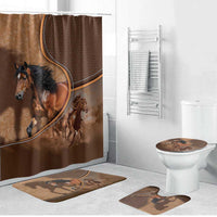 Horse Racing Bathroom Set Royal Race Leather Effect
