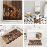 Horse Racing Bathroom Set Royal Race Leather Effect