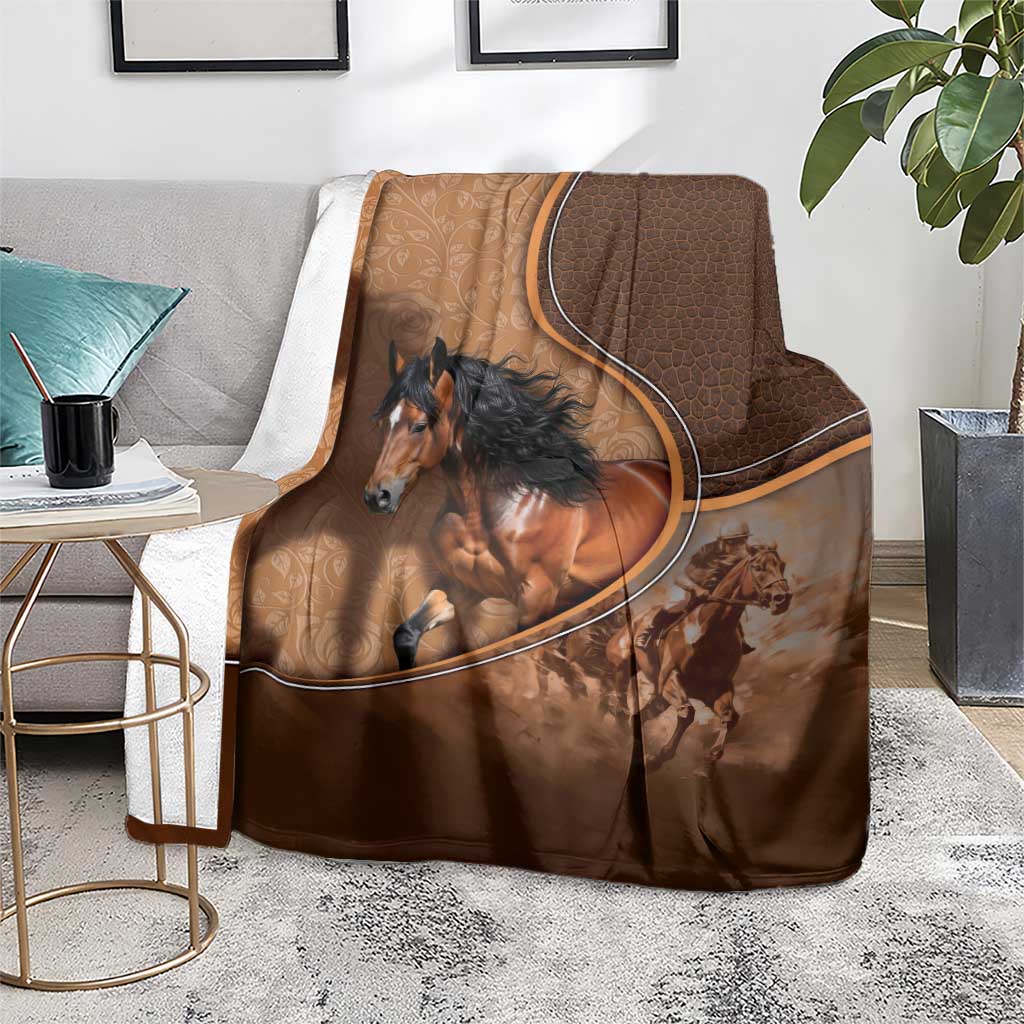 Horse Racing Blanket Royal Race Leather Effect