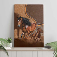 Horse Racing Canvas Wall Art Royal Race Leather Effect