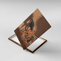 Horse Racing Canvas Wall Art Royal Race Leather Effect