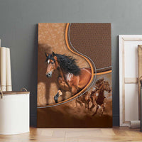 Horse Racing Canvas Wall Art Royal Race Leather Effect