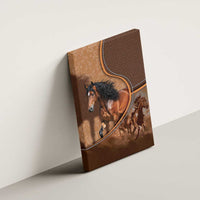 Horse Racing Canvas Wall Art Royal Race Leather Effect