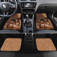 Personalized Horse Racing Car Mats Royal Race Leather Effect