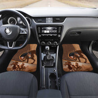 Personalized Horse Racing Car Mats Royal Race Leather Effect
