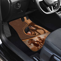 Personalized Horse Racing Car Mats Royal Race Leather Effect
