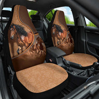 Horse Racing Car Seat Cover Royal Race Leather Effect