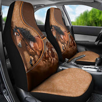 Horse Racing Car Seat Cover Royal Race Leather Effect