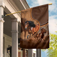 Horse Racing Garden Flag Royal Race Leather Effect