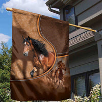 Horse Racing Garden Flag Royal Race Leather Effect