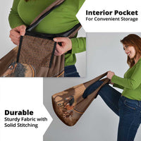 Horse Racing Grocery Bag Royal Race Leather Effect
