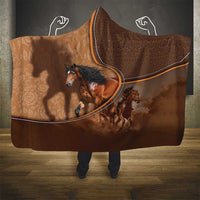 Horse Racing Hooded Blanket Royal Race Leather Effect