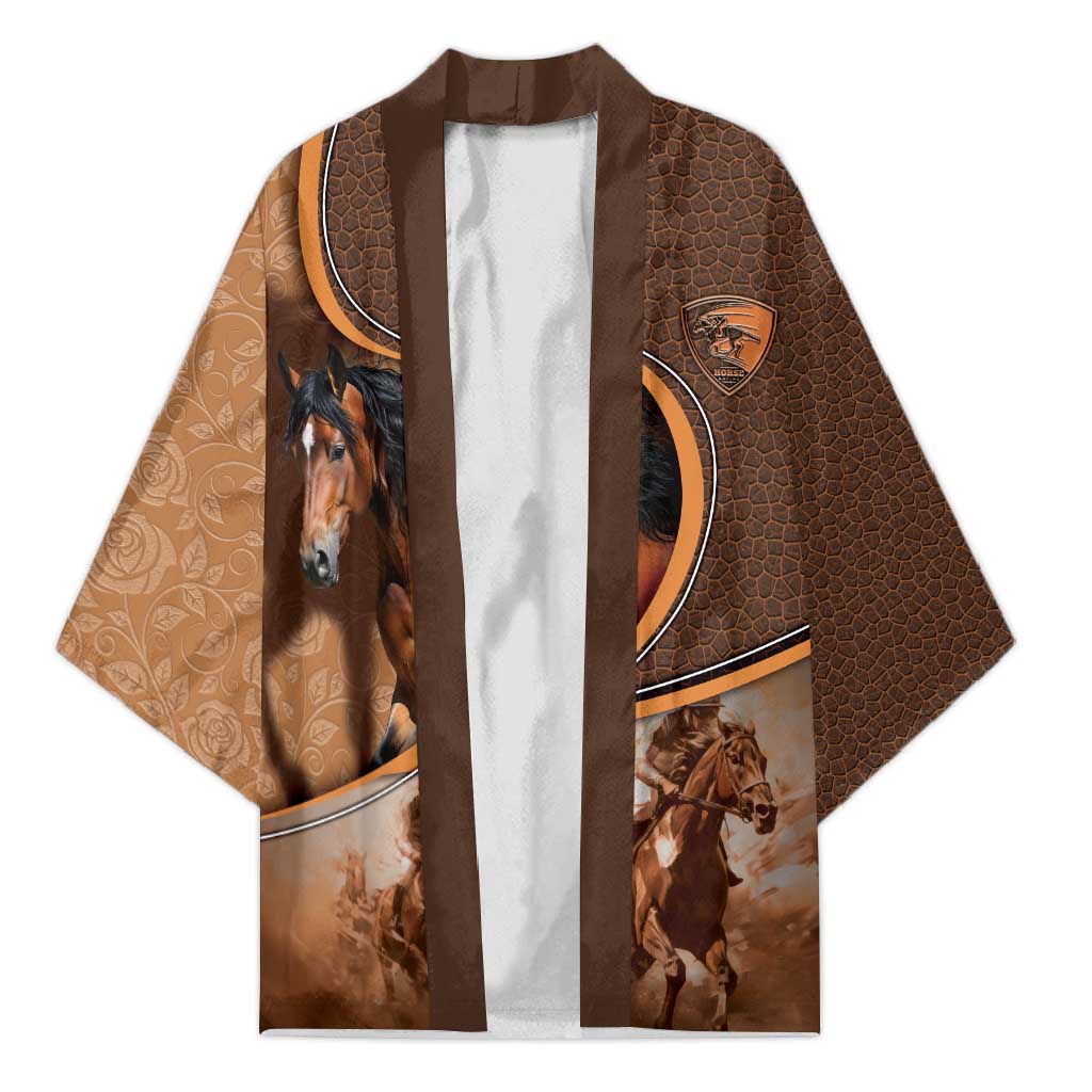 Personalized Horse Racing Kimono Royal Race Leather Effect