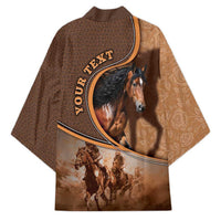 Personalized Horse Racing Kimono Royal Race Leather Effect